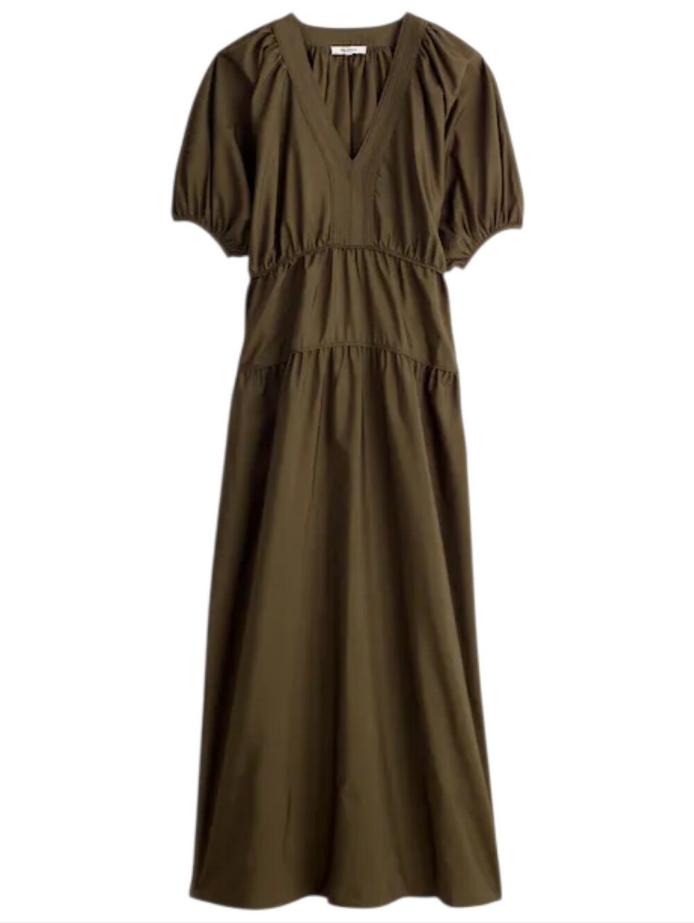 MADEWELL Puff Sleeve Maxi Prarie Dress in Poplin - Size XL - Picture 3 of 16